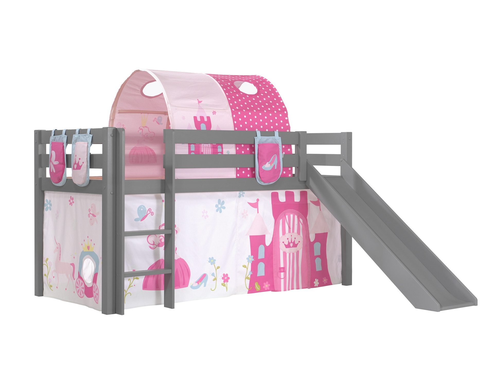 Vipack Hochbett "Pino, Spielbett massiv Kiefer, stabil gebaut, 3 Korpusfarb günstig online kaufen