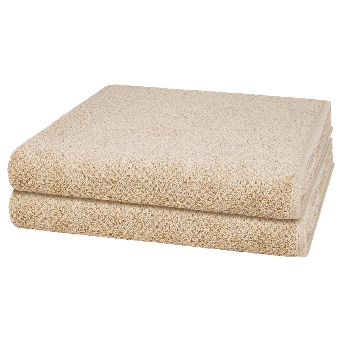 Cawö Handtuch Set Pure, Walkfrottee (Spar-Set, 2-St), 2 X Duschtuch im Set - Baumwolle - Saugstark