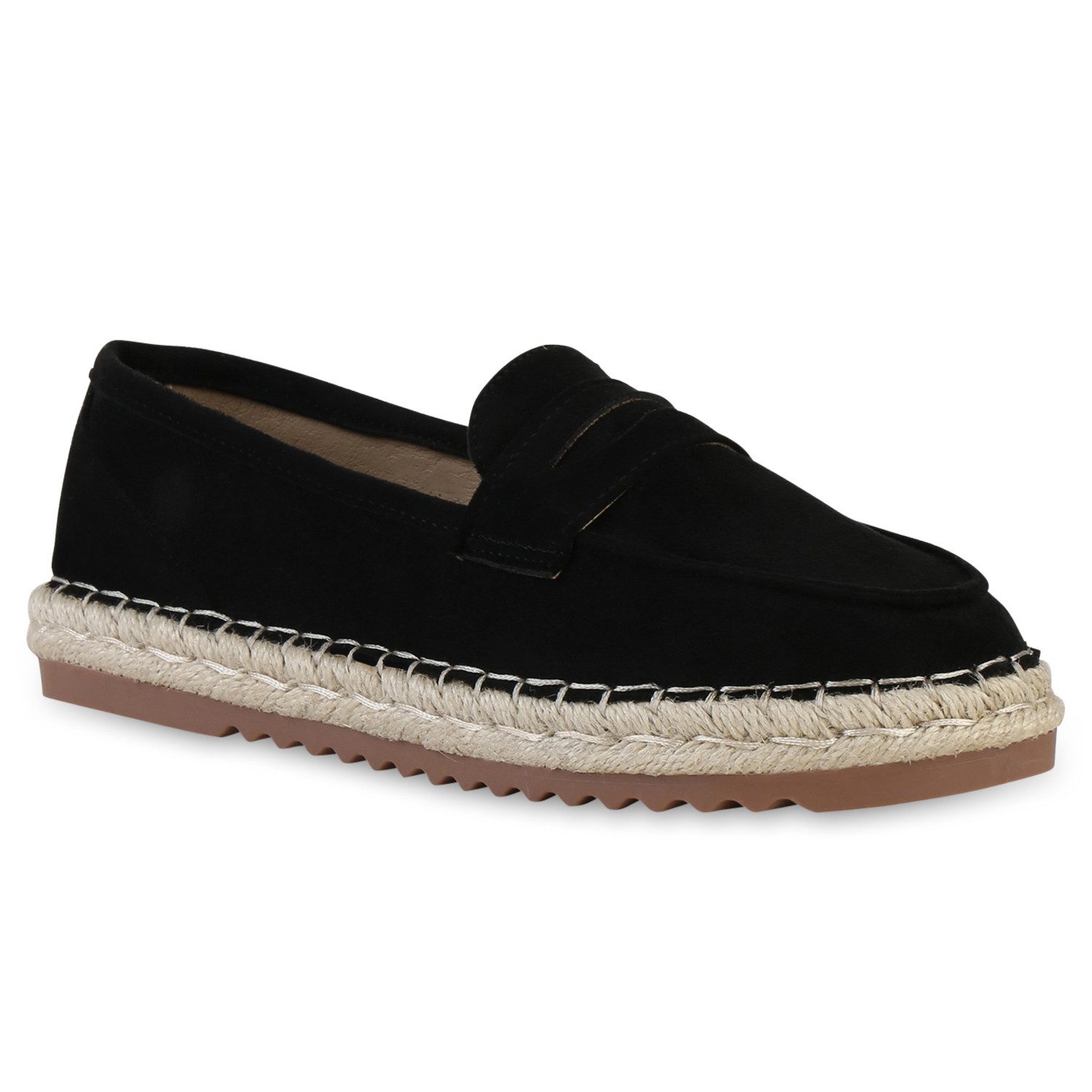 VAN HILL 841129 Espadrille Damen Espadrilles Slippers Bast Profil-Sohle Sch günstig online kaufen