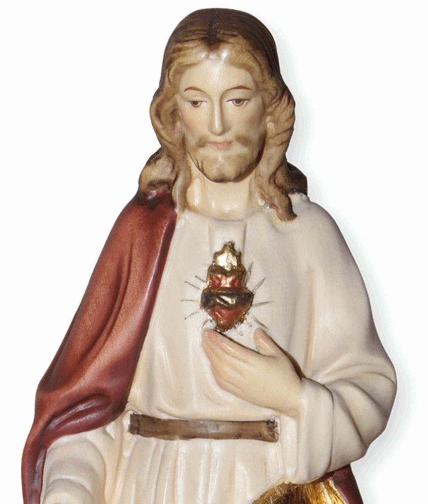 Dolfi Dekofigur "Sacred cm Heart" aus Barmherziger Jesus 20 Ahornholz Holzfigur H
