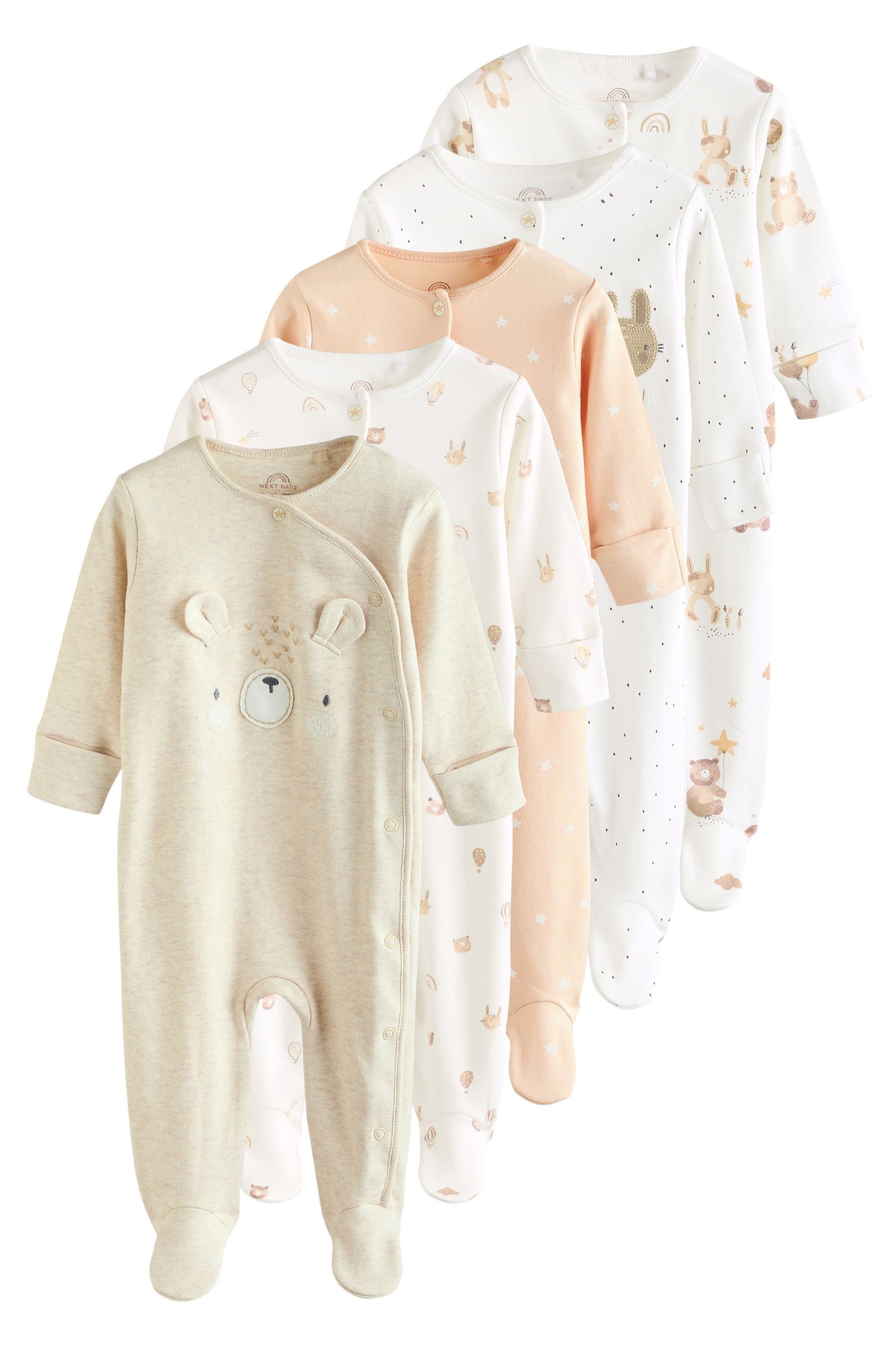 Next Schlafoverall Schlafanzüge mit Bärenmotiven, 5er-Pack günstig online kaufen