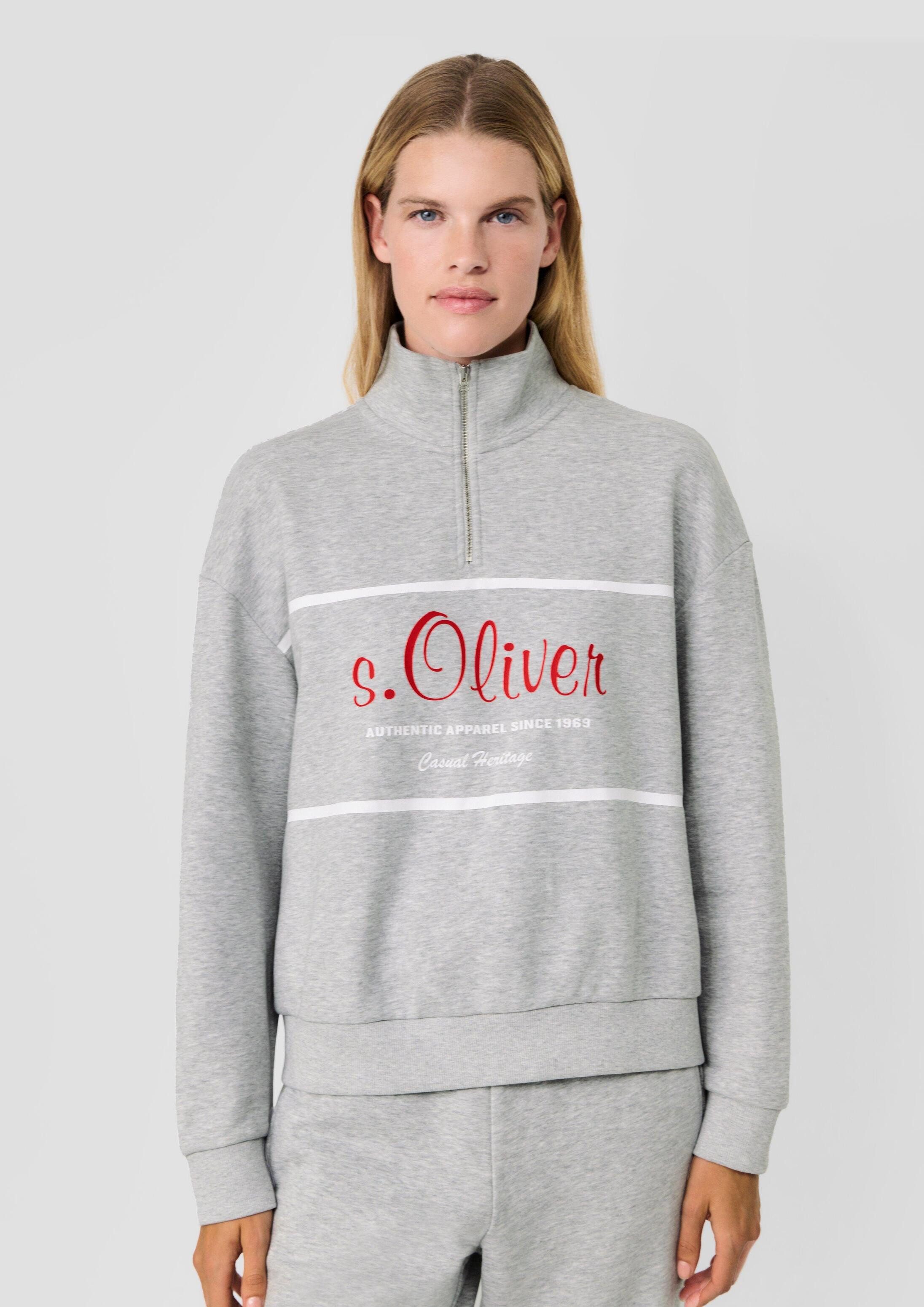 s.Oliver Sweatshirt Sweatshirt s.Oliver x Heidi Klum: Troyer-Sweatshirt mit Logo