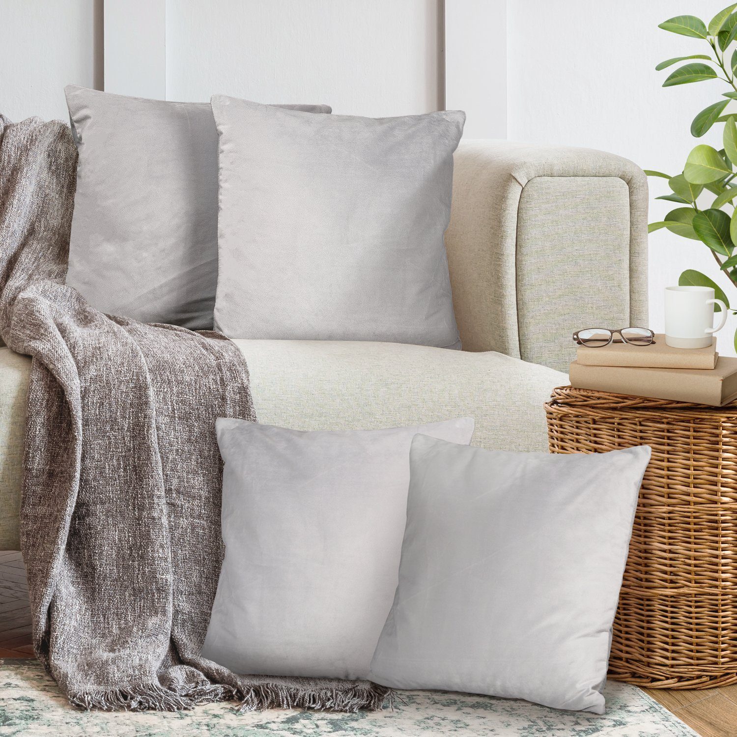 Cozyor Kissenbezug Samt Kissenhülle in diversen Größen & Farben, Sofakissen günstig online kaufen