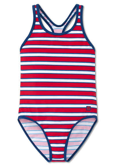 Schiesser Badeanzug »Aqua« (1-teilig, 1-St., Set) Mädchen Badeanzug, Einteiler, Racerback, Wirkware