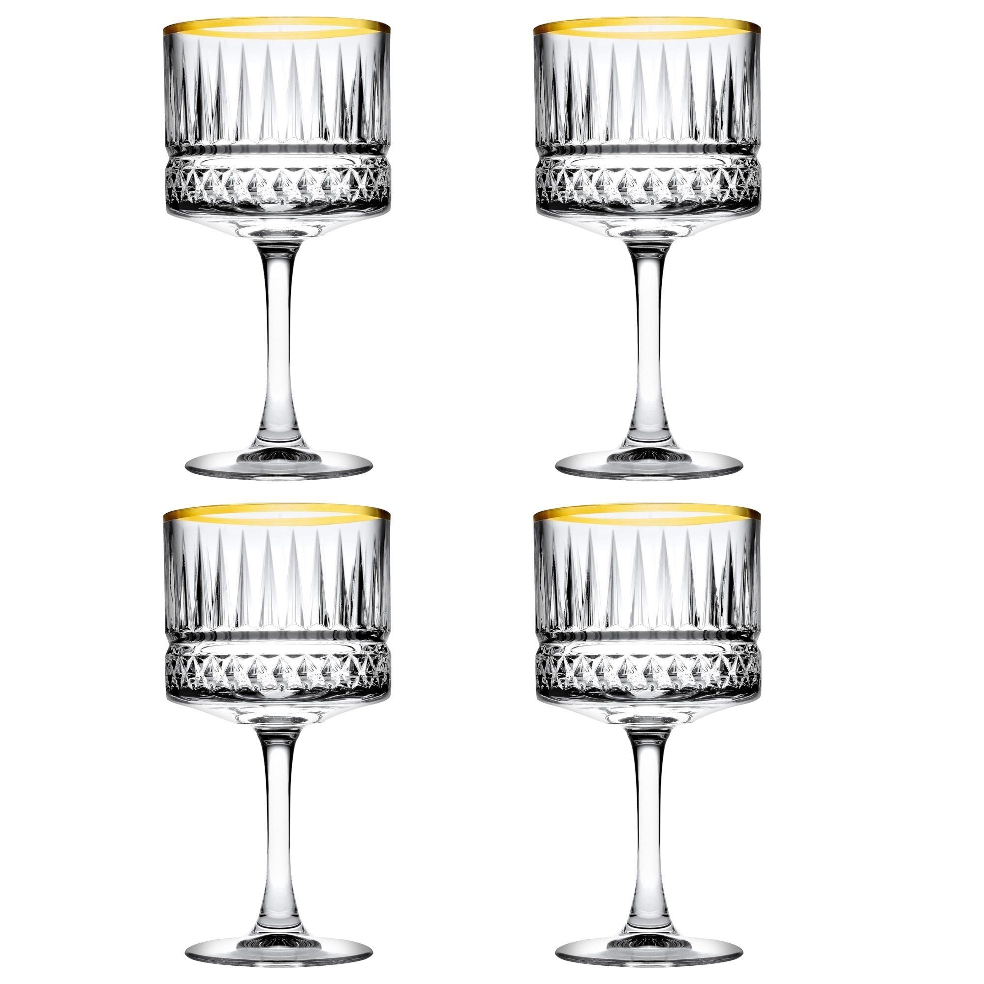 Pasabahce GläserSet Elysia Golden Touch 440437, Glas, Champagner