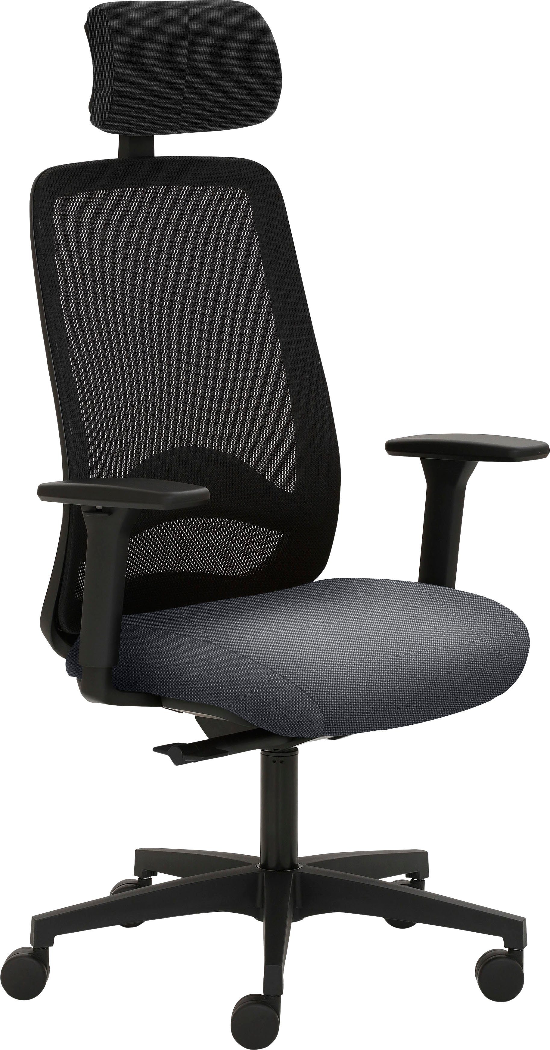 Mayer Sitzmöbel Drehstuhl 2228, höhenverstellbare Armlehnen, Kopfstütze, Sitztiefenverstellung Grau | Grau