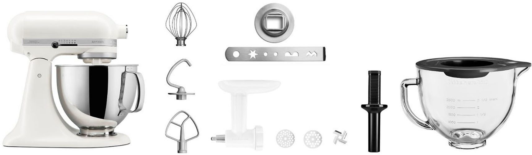 KitchenAid Küchenmaschine 5KSM125EPL+5KSM5GB+5KSMFGCA