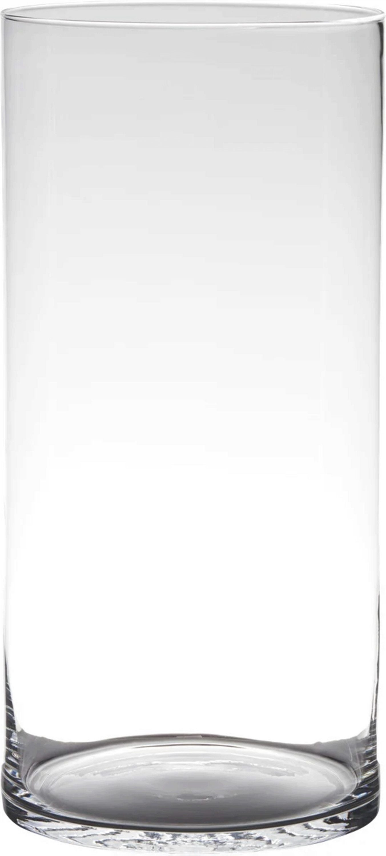 Hakbijl Glass Tischvase Hohe Zylinder Glasvase Luna H40 D18.5 Transparent D günstig online kaufen