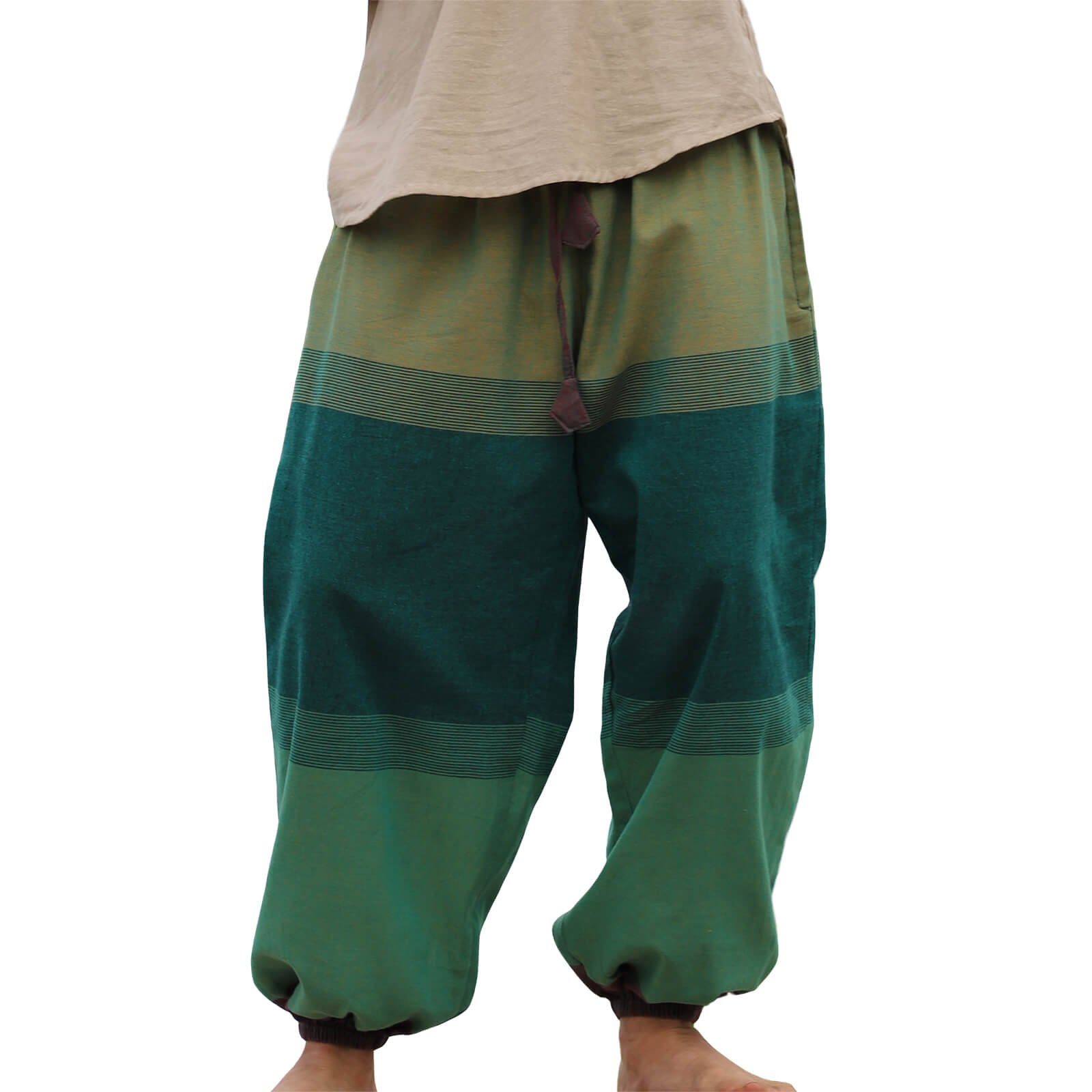 Haremshose KUNST&MAGIE Damen bunt one size Boho Yoga Pumphose Smerhose Pluderhose