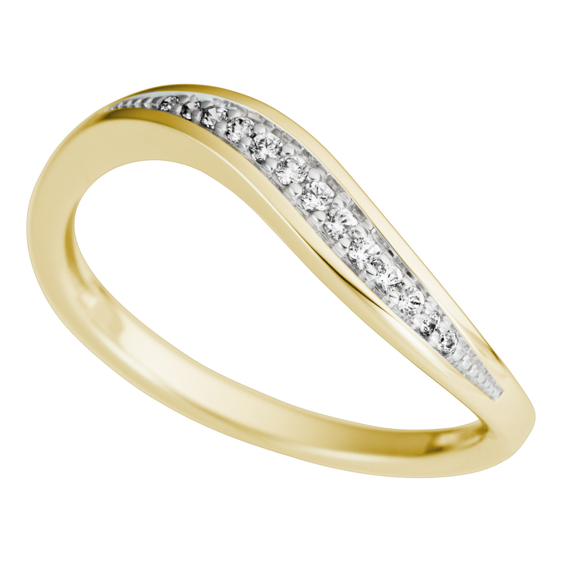 Firetti Fingerring Schmuck Geschenk Gold 375 Damenring Goldring Fantasie, mit Brillanten