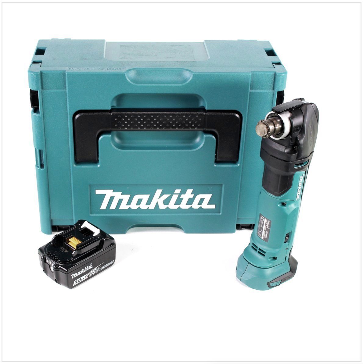 Thumbnail - Makita Akku-Multifunktionswerkzeug DTM 51 F1J 18V Li-Ion Akku Multifunktionswerkzeug im Makpac + 1x 3,0