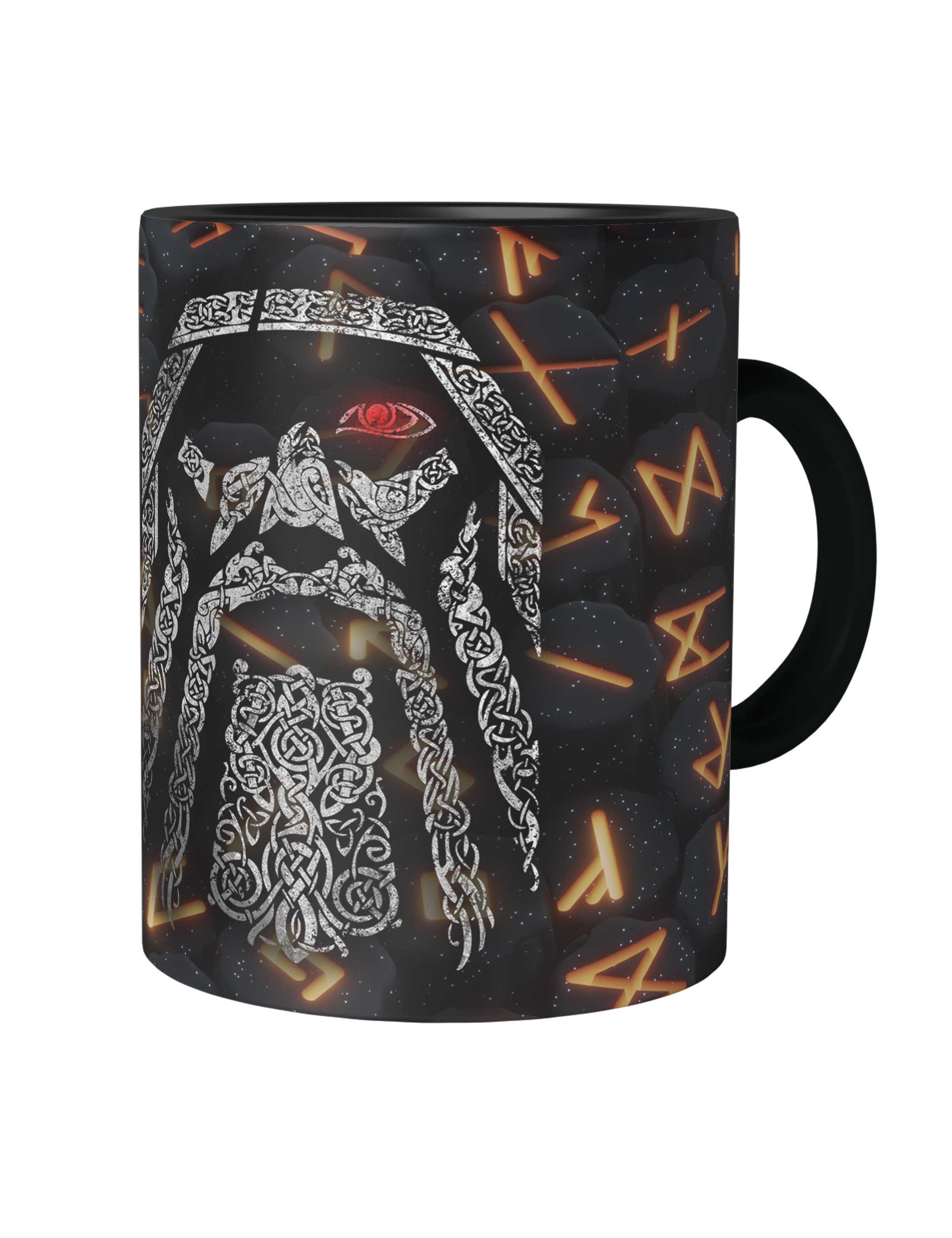 Urban Backwoods Tasse Odhin IV Kaffeetasse Wölfe Odin Wolves Paganism Newpaganism Thor, 1-tlg., Keramik, Wikinger Loki Vikings