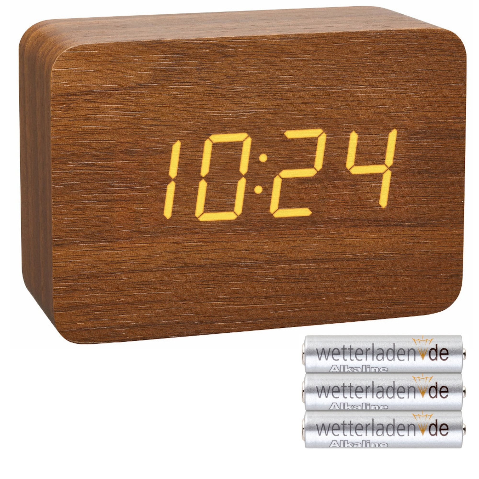 Funkwecker Design Funk-Wecker in Holz-Optik Clocco TFA 60.2549