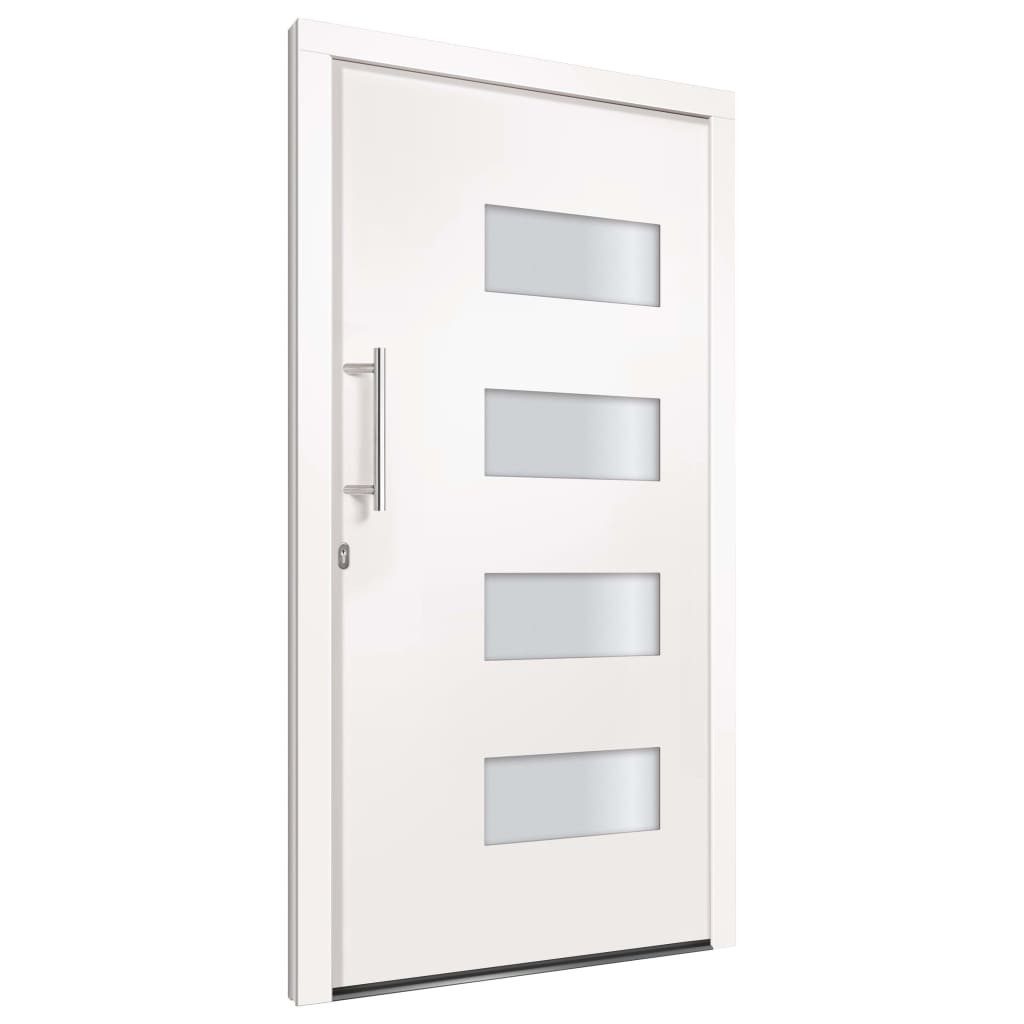 vidaXL Haustür Haustür Aluminium und PVC Weiß 100x200 cm (1-St)