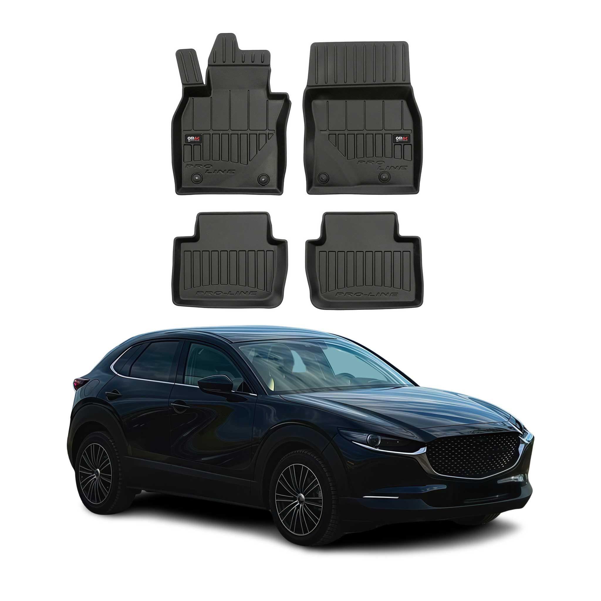 OMAC Auto-Fußmatten Fußmatten für Mazda CX-30 2019-2025 Premium TPE Schwarz 4x (4 St), für Mazda CX-30 2019-2025 Mazda CX-30 2019-2025, Antirutsch,Wasserfest,Einfache Installation