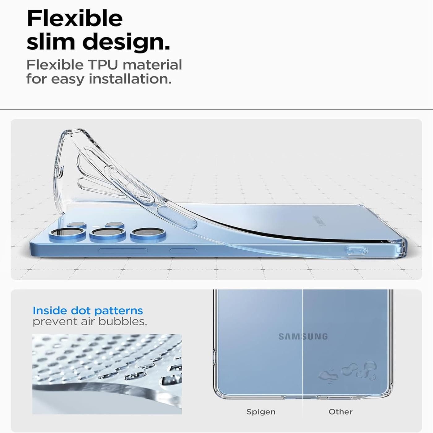 CoolGadget Handyhülle Silikon Handy Hülle Slim für Samsung Galaxy S25 Ultra, dünne TPU Schutzhülle Case in transparent / durchsichtig – Bild 5 von 5