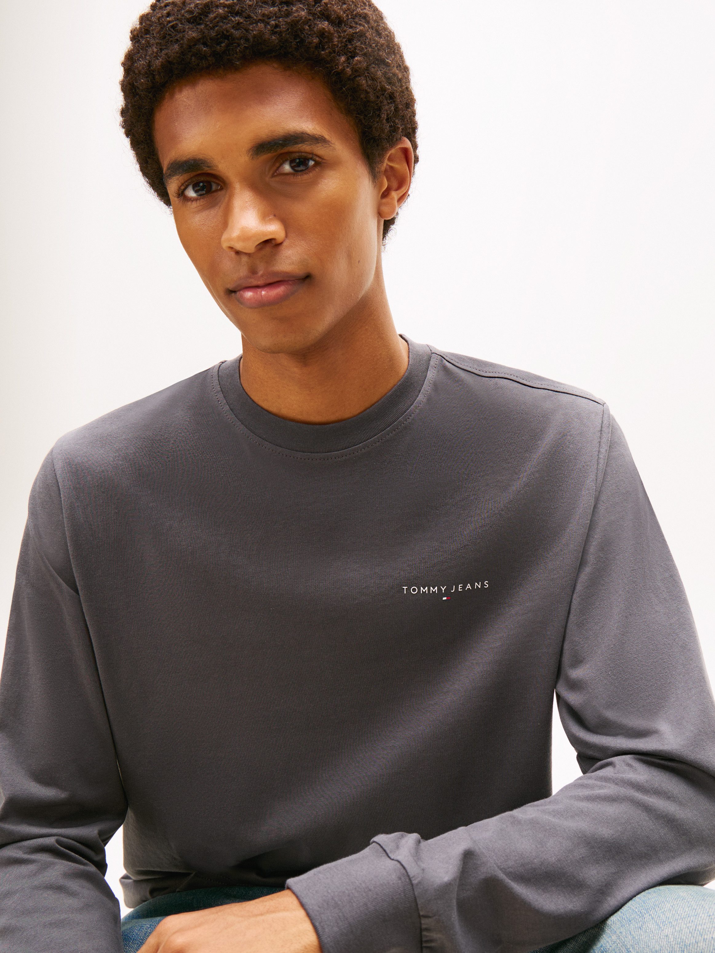 Tommy Jeans Langarmshirt TJM SLIM CHEST LINEAR LS TEE EXT Mit Rundhalsaussc günstig online kaufen