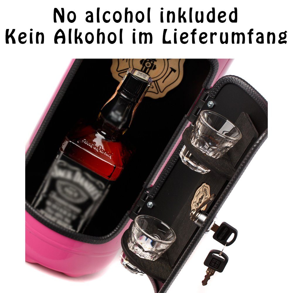 Deggelbam Flaschenregal Die Firebar - Originaler Feuerlöscher umgebaut zu einer Minibar!, Perfekt als Weihnachtsgeschenk, Geburtstagsgeschenk, zum Vatertag als Dekoration für die Bar und Hausbar, Handgemacht - Jedes Stück ein Unikat