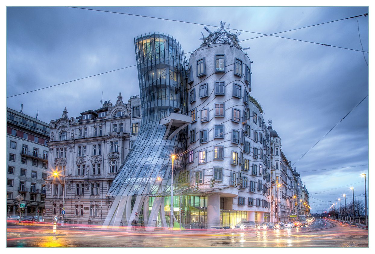 in Prag Tschechien, Küchenrückwand Tanzende Das - (1-tlg) Wallario Haus