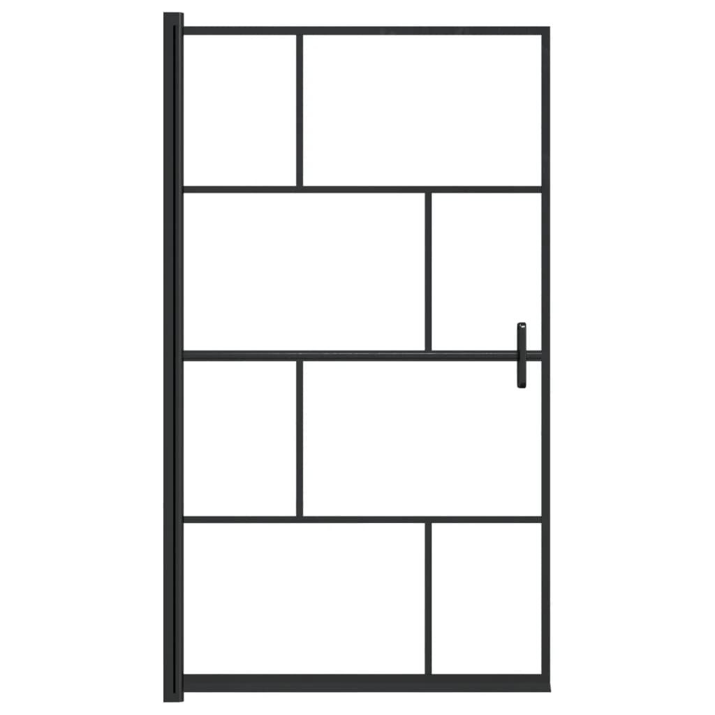 vidaXL Duschwand Duschkabine ESG 80x140 cm Schwarz