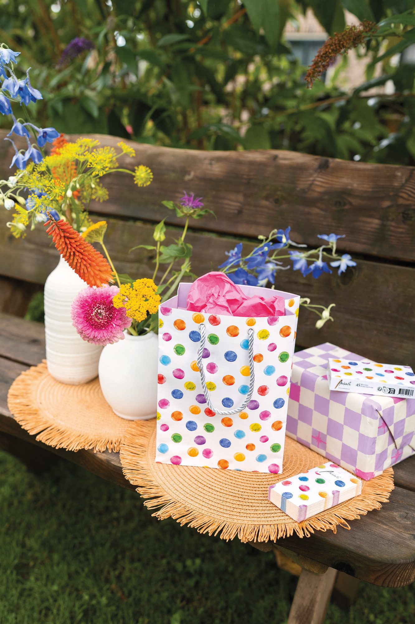 Ambiente® Dekokissen Polka Dots, Dekokissen Kissenbezüge ohne Füllung Baumwolle 40x40 cm