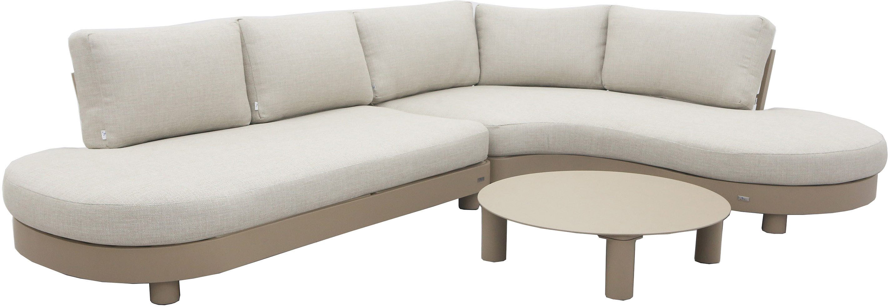 Best Gartenlounge-Set Salerno, (Set, 10-tlg), bestehend aus 2 Скамьиn, 1 Tisch und 7 Kissen
