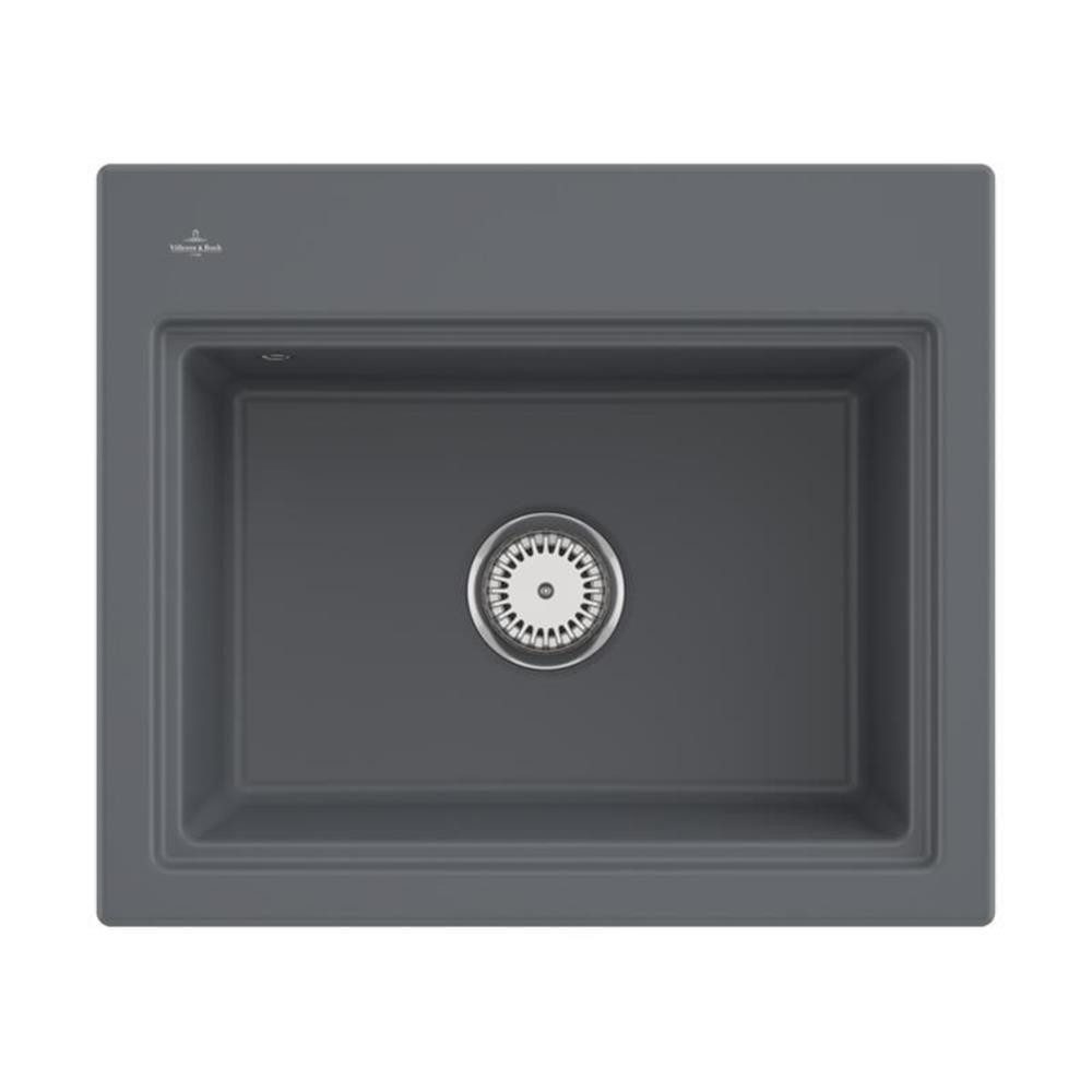 Villeroy & Boch Küchenspüle Subway Style 60 S Classicline i4 Graphite mit Handbetätigung und Abtro, 60/510 cm
