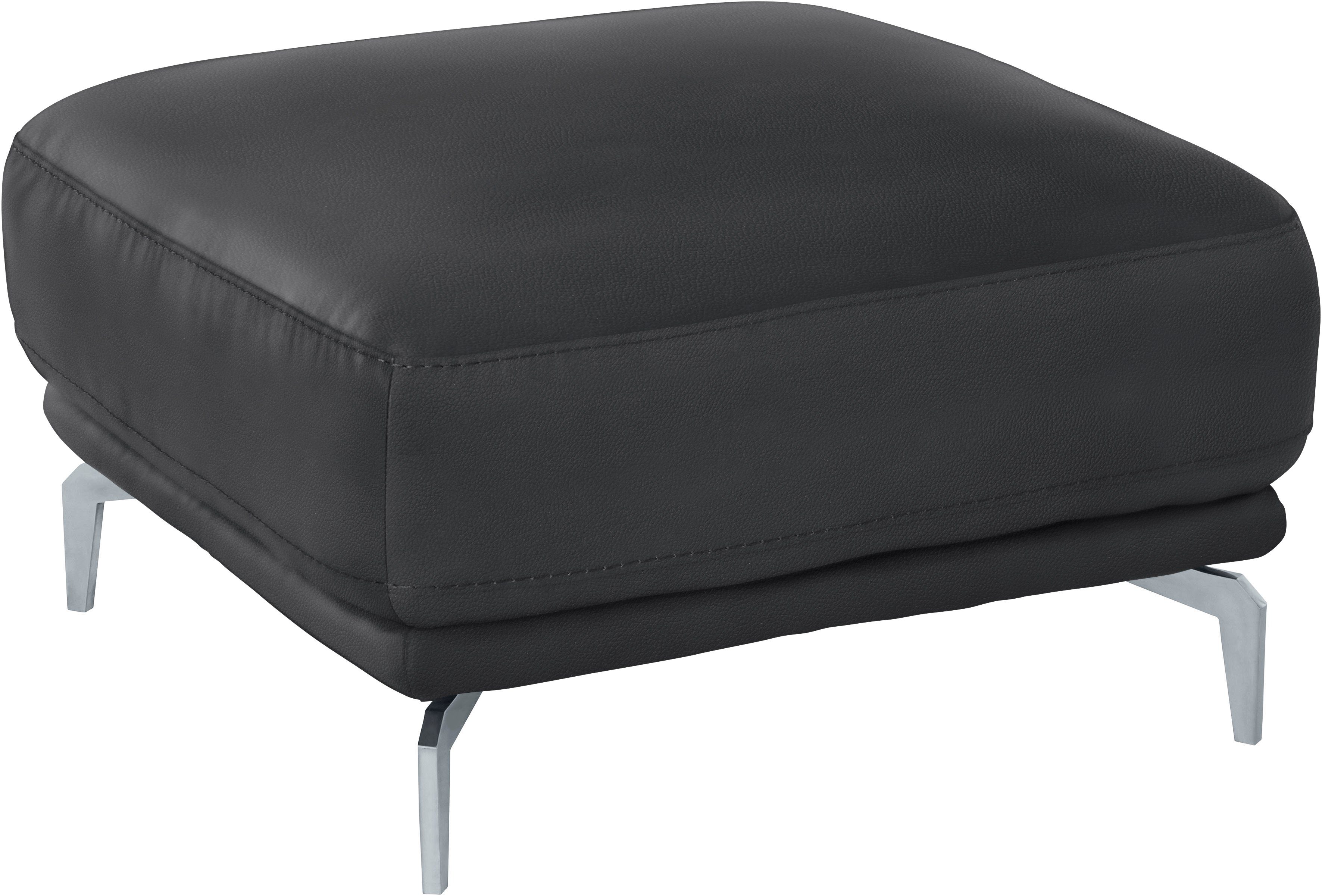 W.SCHILLIG Hocker montanaa, mit Metallfüßen in Silber matt, Breite 71 cm