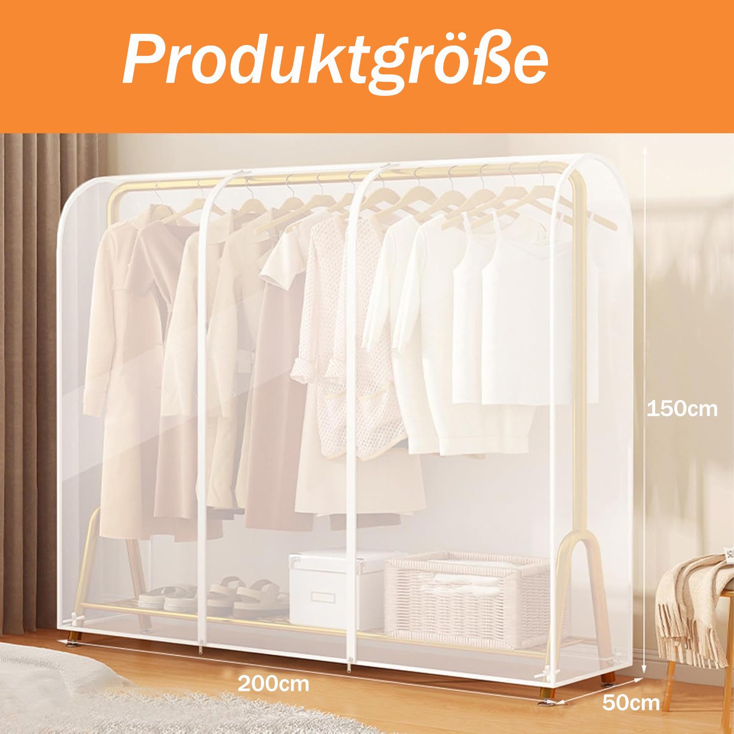 Coonoor Kleiderständer Kleiderbügelbezug mit Reißverschluss, Staubschutzbez günstig online kaufen