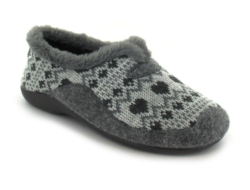 Slipper Carla, grau, hausschuhe, slipper, bequem, winter, weich Hausschuh