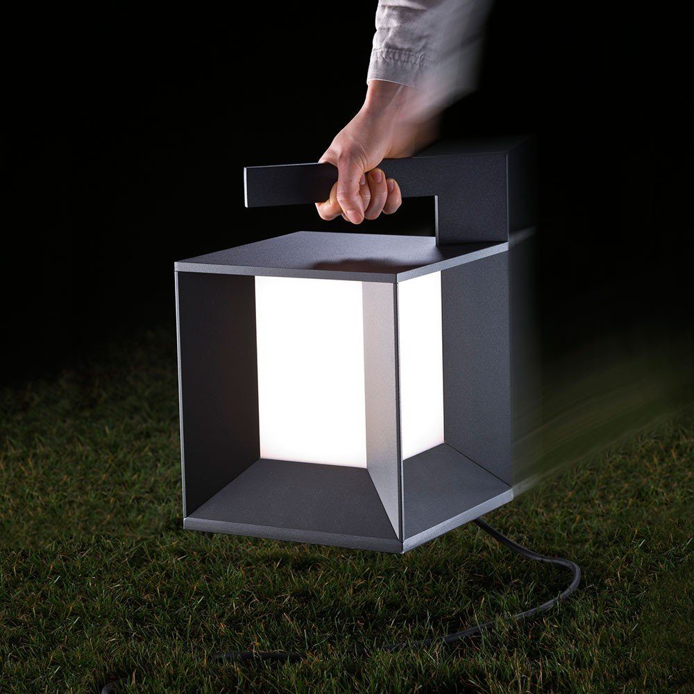 Licht-Trend LED Gartenleuchte Mineur LED-Boden-Außenleuchte tragbar 830lm  Anthrazit, Weiß, Warmweiß