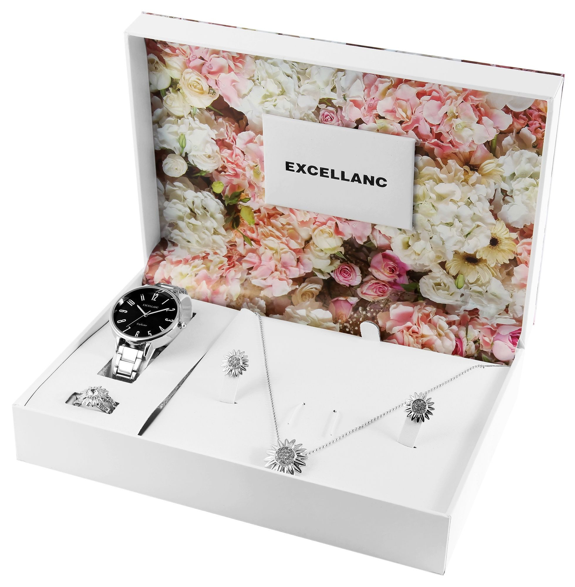 Schmuckset 1800219 Excellanc Damen Geschenkset mit Uhr, Halskette