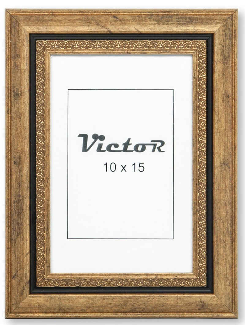 Victor (Zenith) Bilderrahmen Boho, Bilderrahmen Gold 10x15 cm (A6), Bilderrahmen Vintage, Landhaus