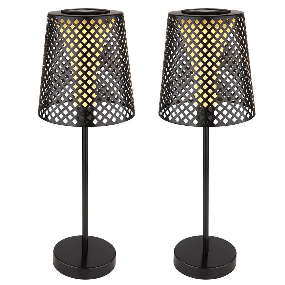 GLOBO LIGHTING LED Außen-Stehlampe, LED-Leuchtmittel fest verbaut, Warmweiß, LED Solar Tischleuchte Garten Solartischlampe für Außen Balkon Solar