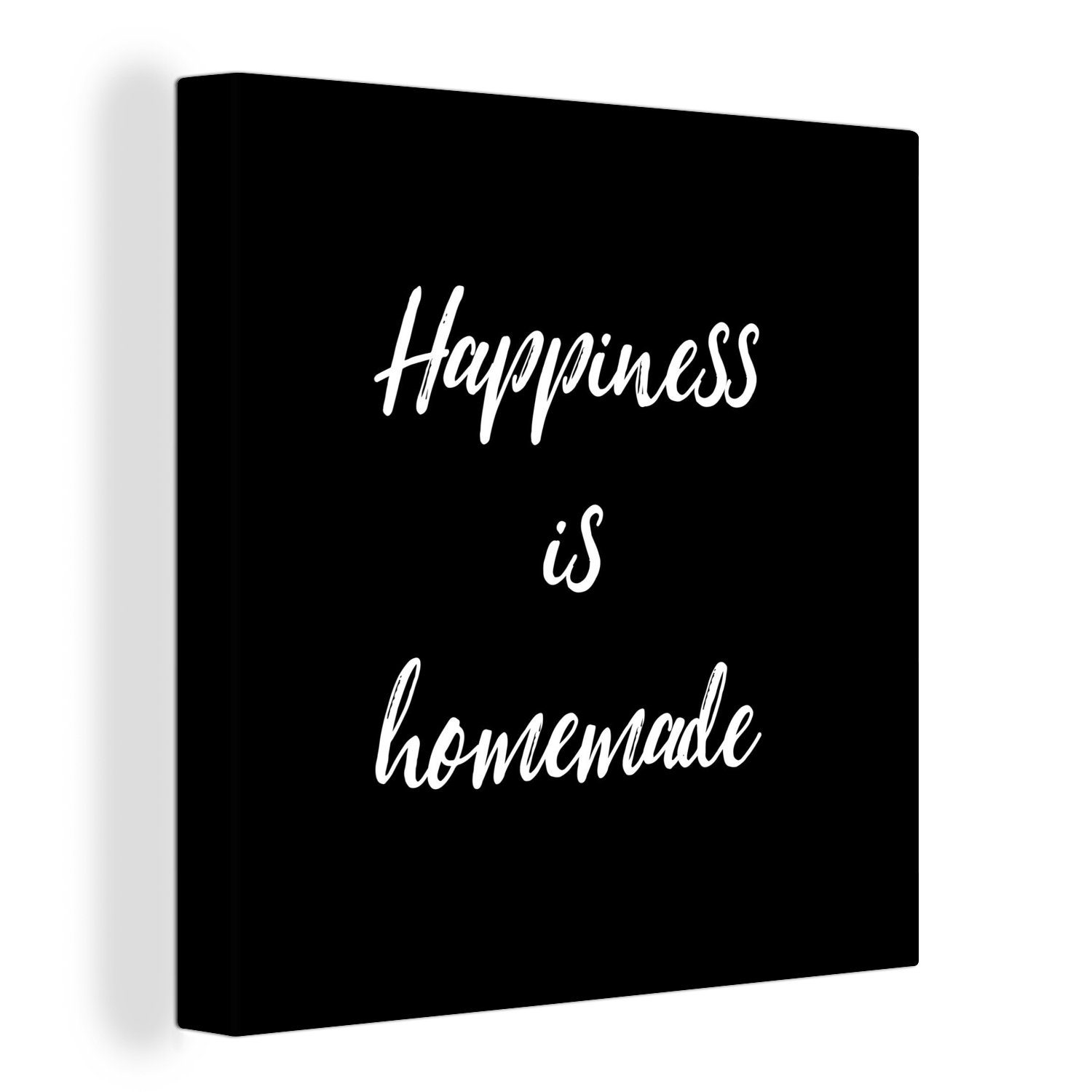 OneMillionCanvasses® Leinwandbild »Zitate Sprichwörter Das Glück