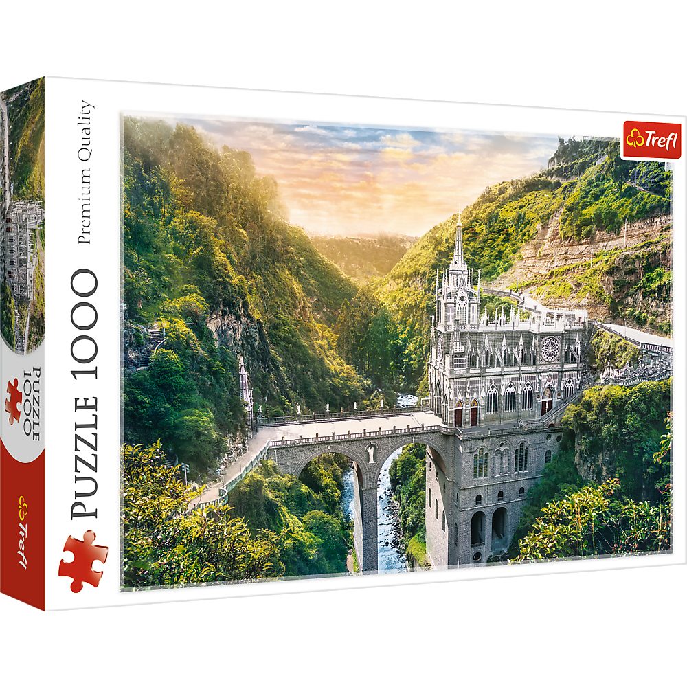 Trefl Puzzle Trefl 10724 Las Lajas Sanctuary 1000 Teile Puzzle, 1000 Puzzleteile, Made in Europe