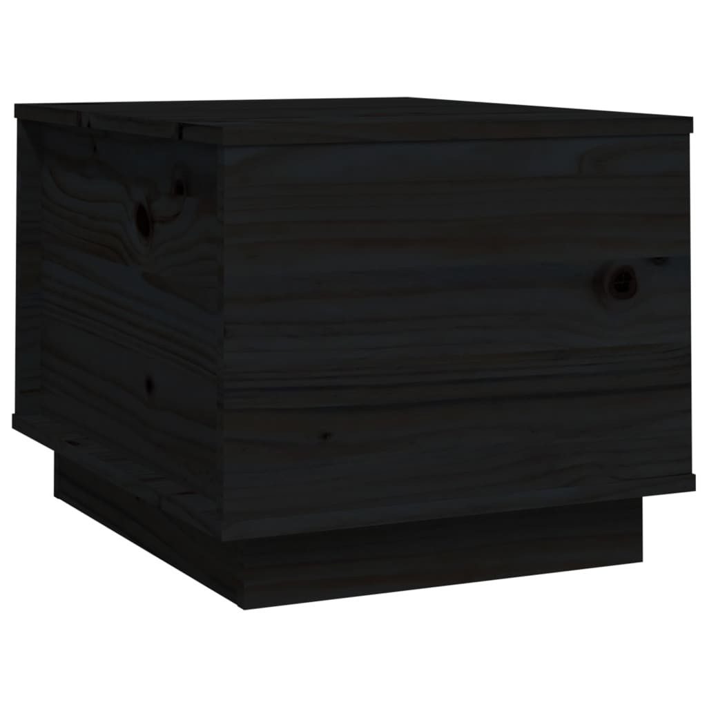 Couchtisch Couchtisch Schwarz 40x50x35 cm Massivholz Kiefer