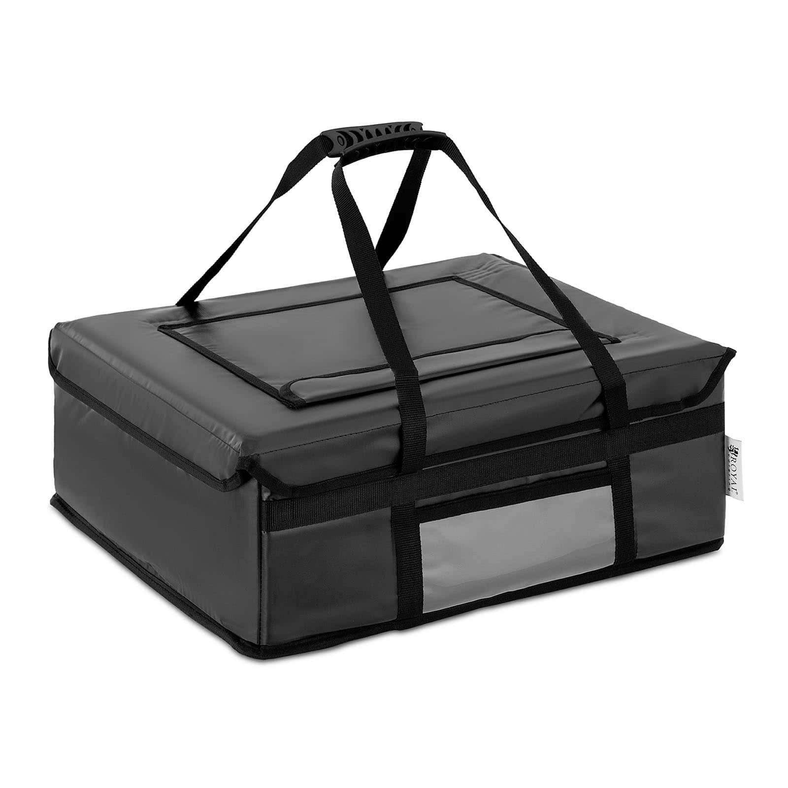 Royal Catering Thermobehälter Liefertasche 50x40x16cm 36 l l - Schwarz - Toploader - Royal Catering, Außenseiten: Polyester (wasserdicht) / Füllmaterial: PE-Schaum (8 mm) / Innenseiten: Aluminiumfolie (gewebt)