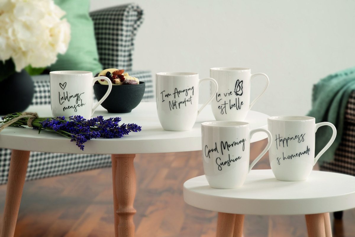 Villeroy & Boch Becher Statement Becher m. H. La vie est belle 280 ml, Premium Porcelain – Bild 4 von 4