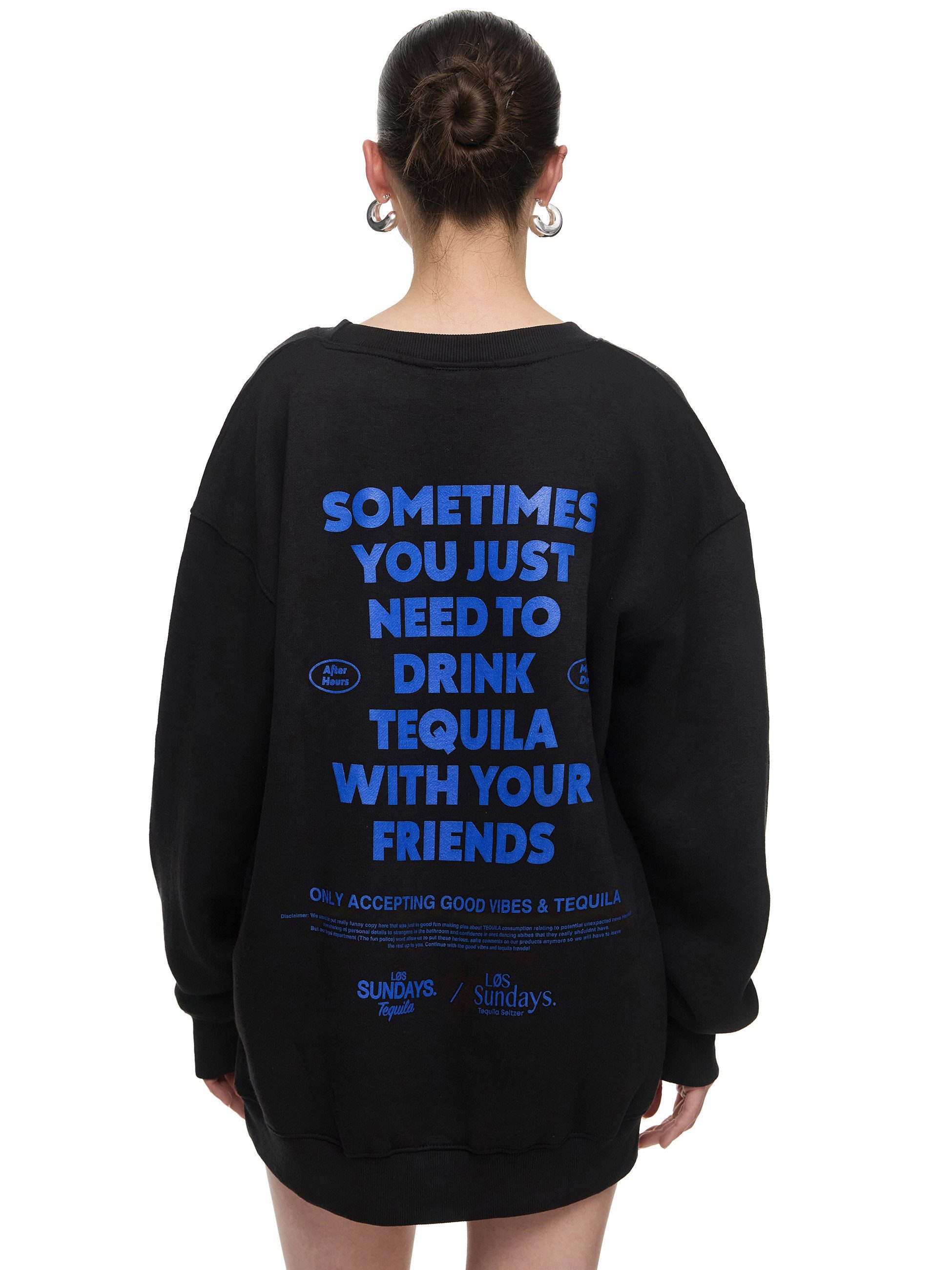 Sweatshirt Worldclassca Oversized Sweatshirt GOOD VIBES Print Langarm Pullover