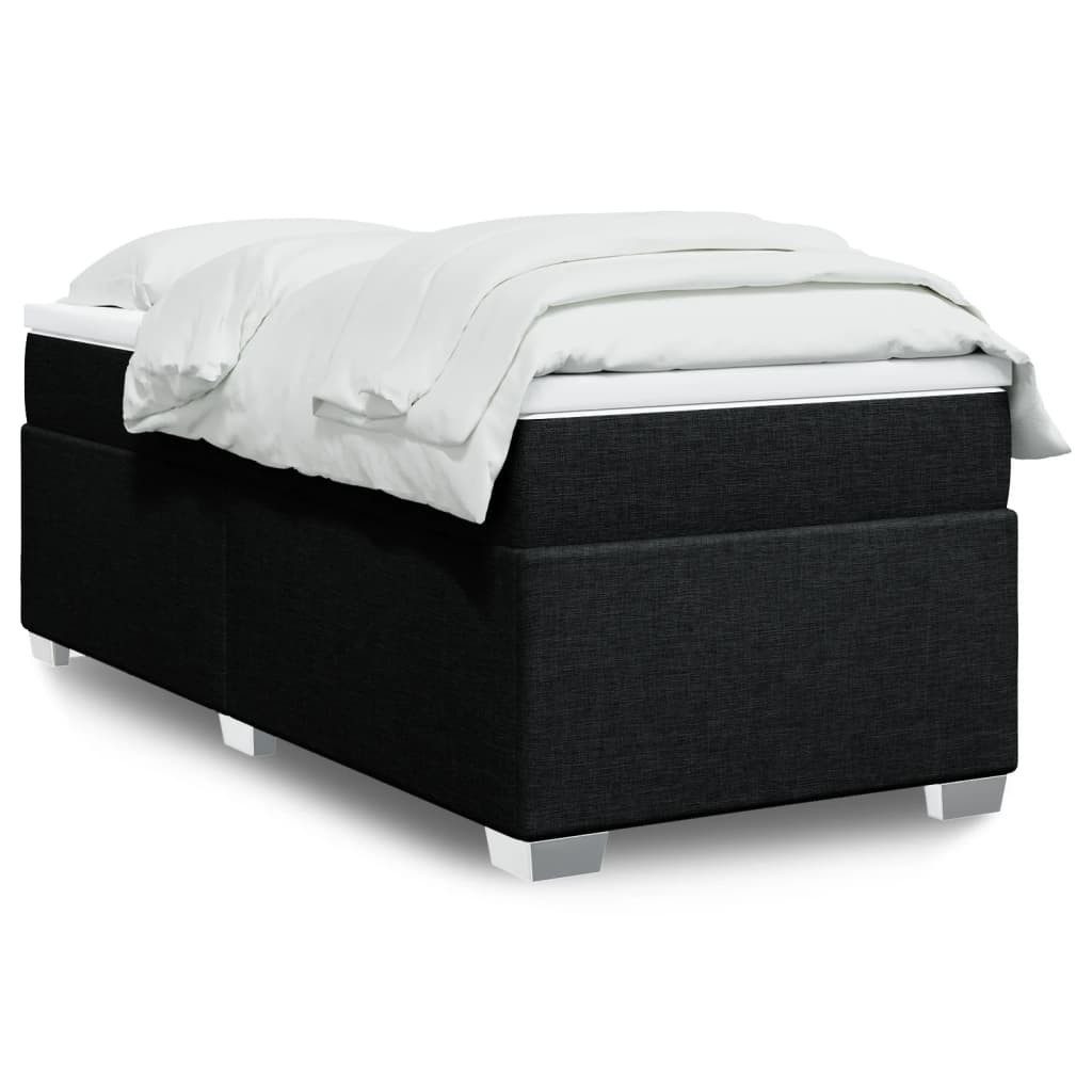 vidaXL Bett Boxspringbett mit Matratze Schwarz günstig online kaufen
