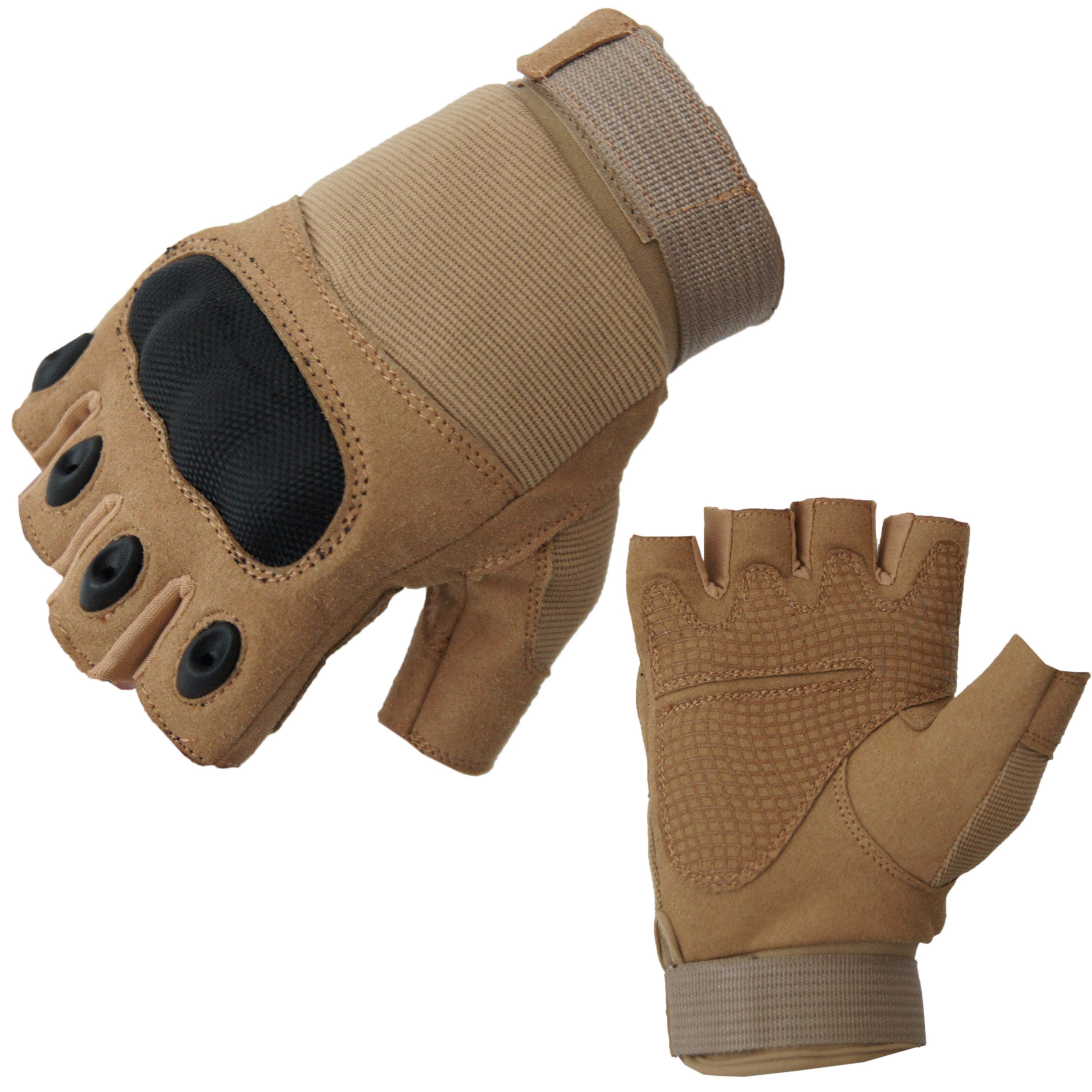 ATTONO Multisporthandschuhe Taktische Fingerlose Motorrad & Sport Handschuhe – Bild 2 von 2