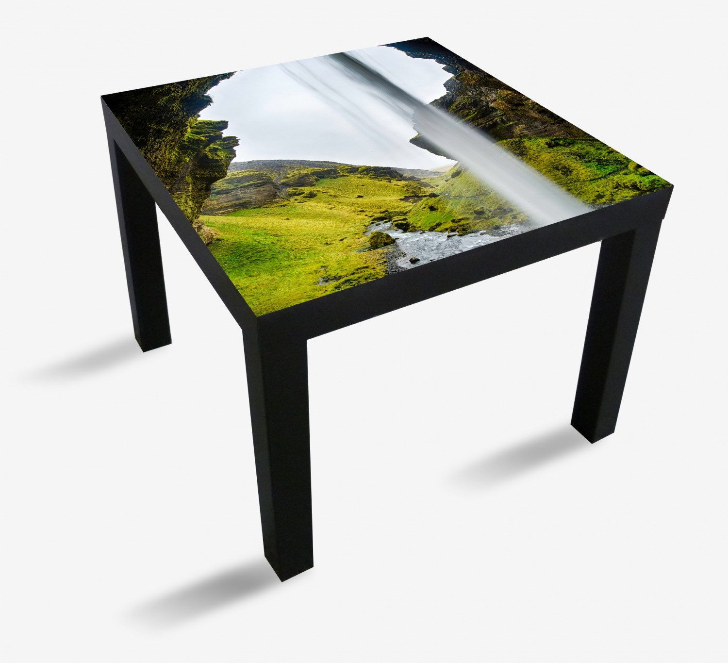 Wallario Tischplatte Hinter dem Wasserfall (1 St), für Ikea Lack Tisch geeignet