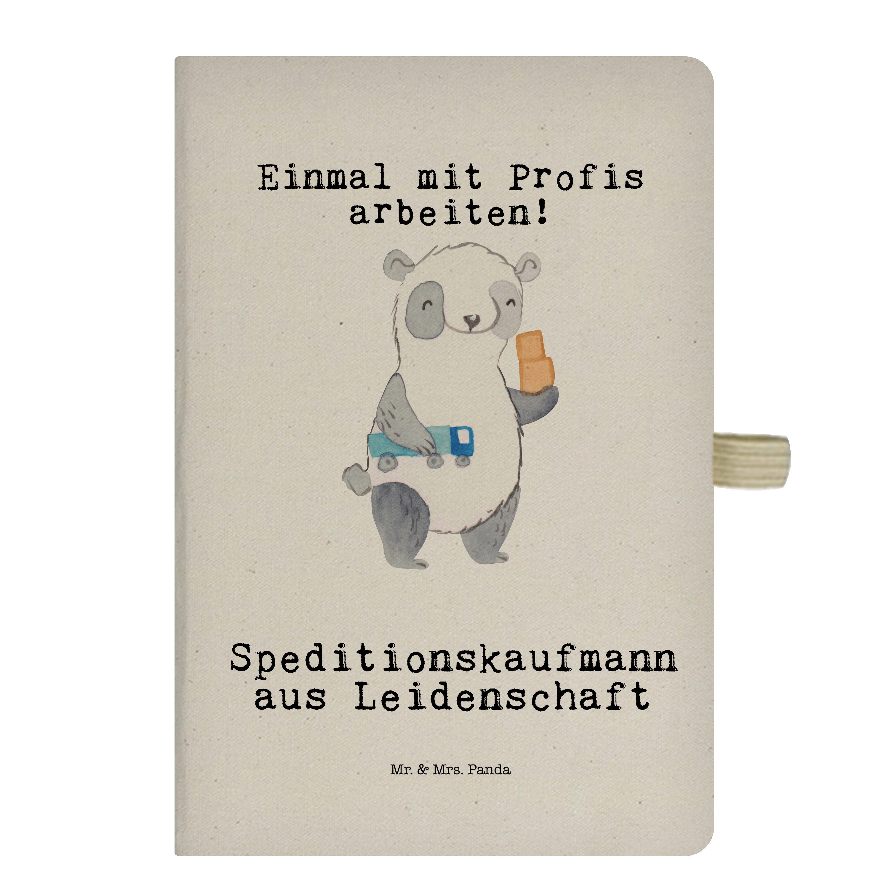 Mr. & Mrs. Panda Notizbuch Speditionskaufmann aus Leidenschaft - Transparent - Geschenk, Tagebuc Mr. & Mrs. Panda