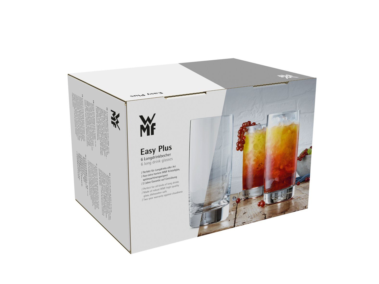 WMF Longdrinkglas EasyPlus Longdrinkgläser, 6 Stück, 6-tlg., Kristallglas, 6-teilig, 360ml, feiner Mundrand, spülmaschinengeeignet – Bild 4 von 5