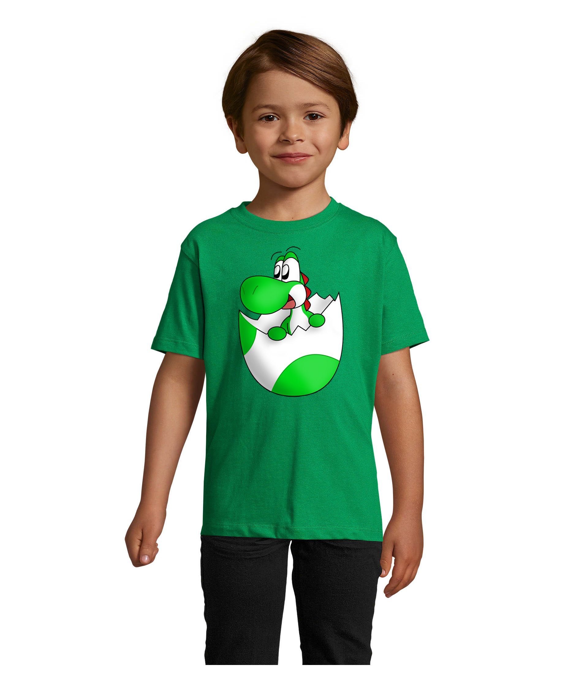 T-Shirt Kinder Jungen & Mädchen Baby Yoshi Ei Mario Konsole Gaming