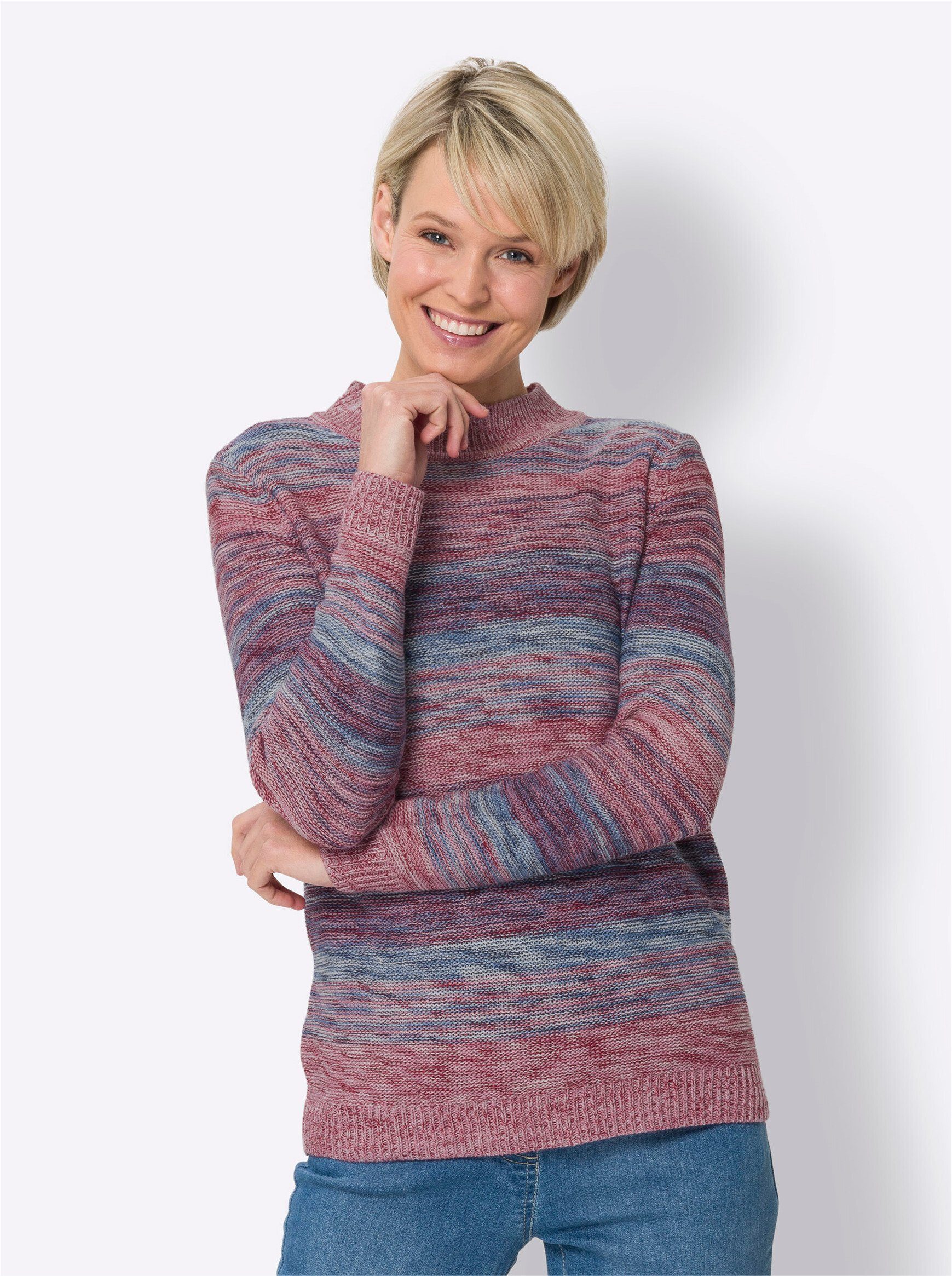 Strickpullover Stehkragenpullover