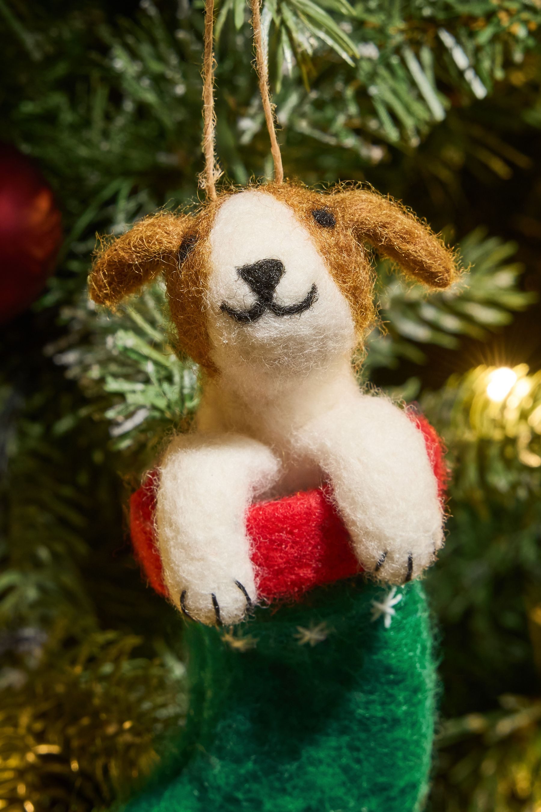 Next Dekokugel Weihnachtskugel, Filzhund im Strumpf günstig online kaufen