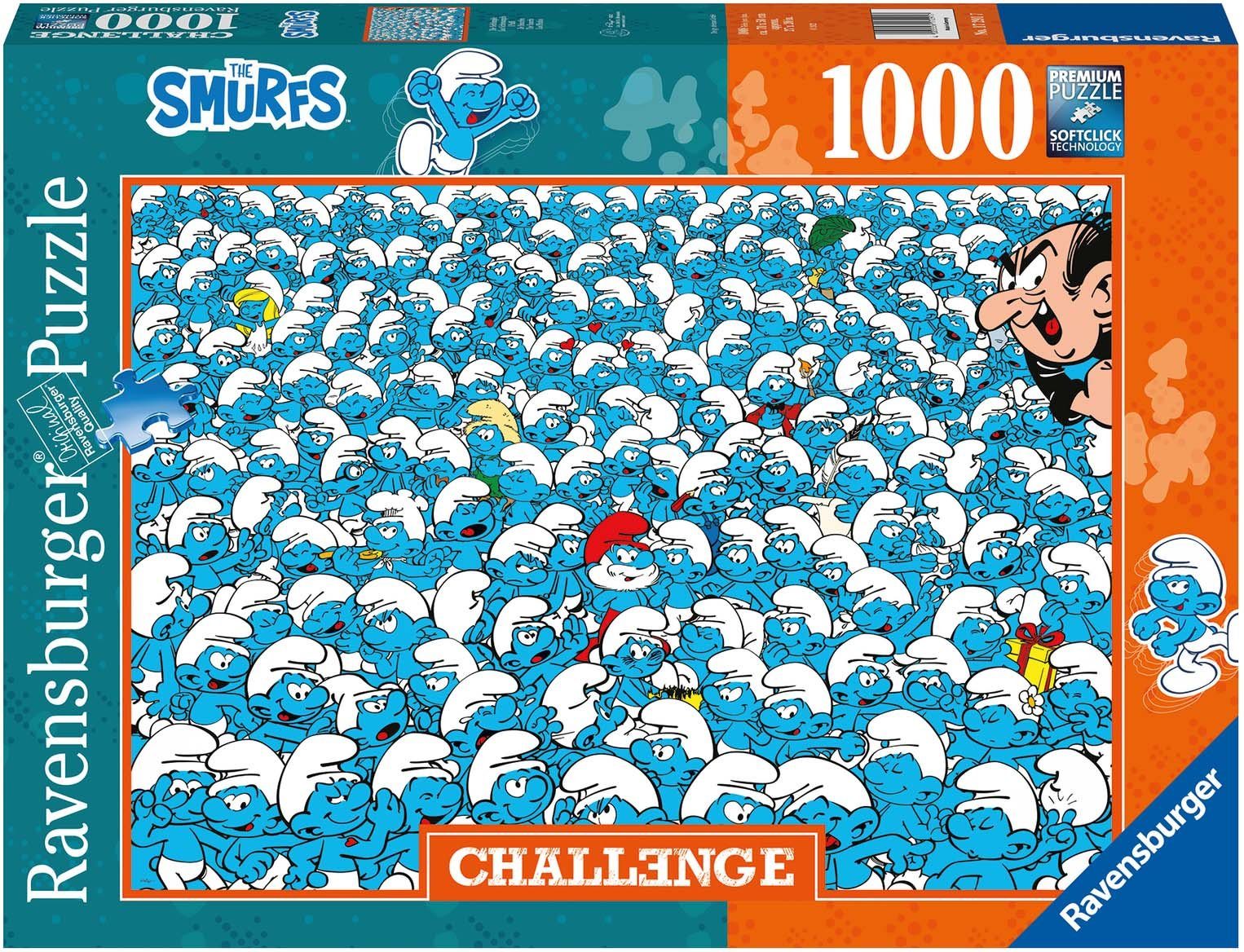 Ravensburger Puzzle Ravensburger Puzzle 17291 - Schlümpfe Challenge - 1000  Teile Puzzle..., 1000 Puzzleteile