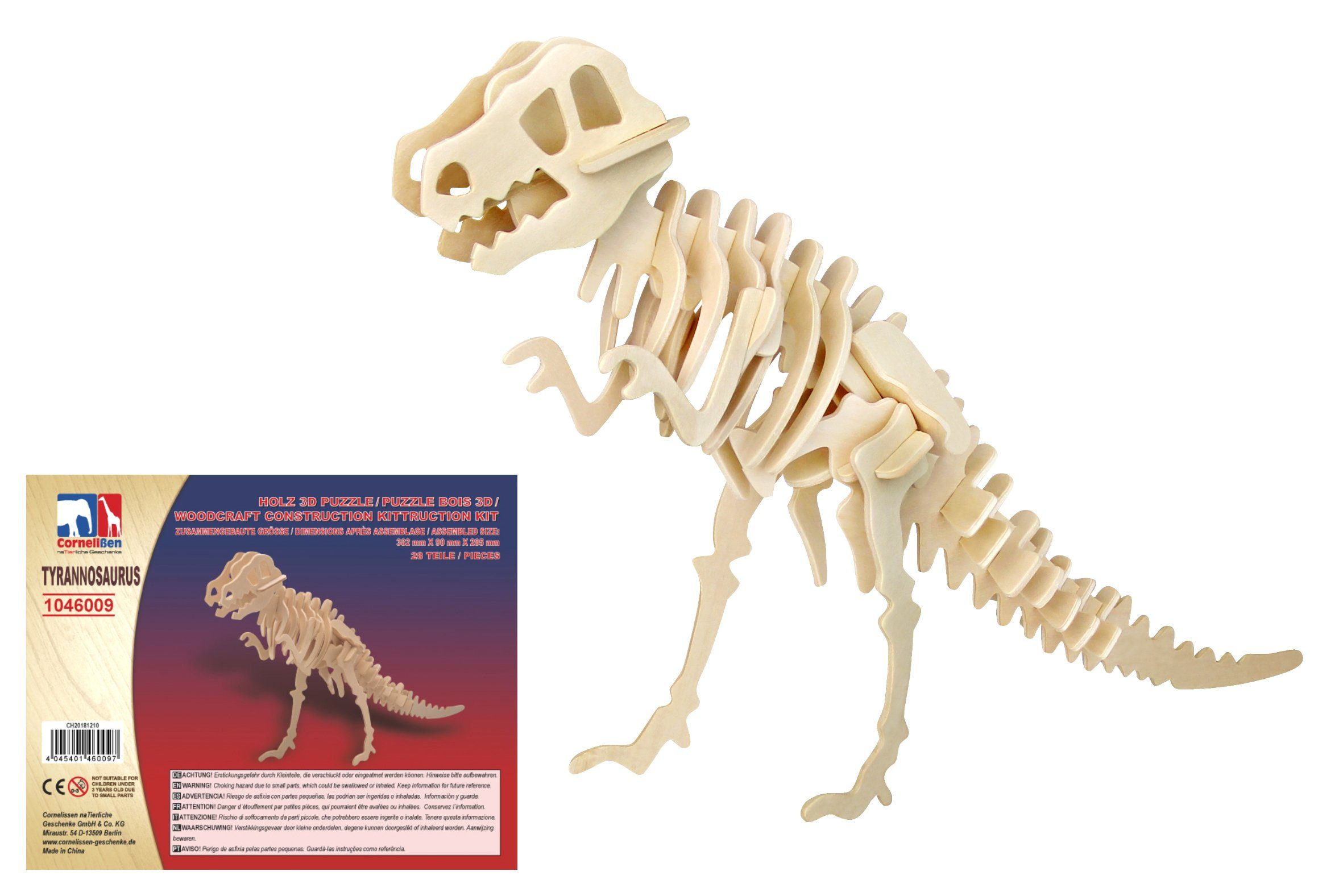 Cornelißen 3D пазли Holz 3D Пазли - Tyrannosaurus Rex, Пазлиteile